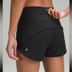Lululemon Speed Up High-Rise Short 4" inseam, Black, Size 10